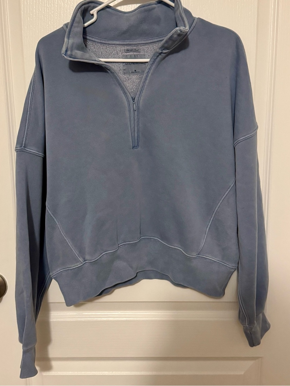 Abercrombie & Fitch Half-Zip Pullover Sweater Dusty Blue